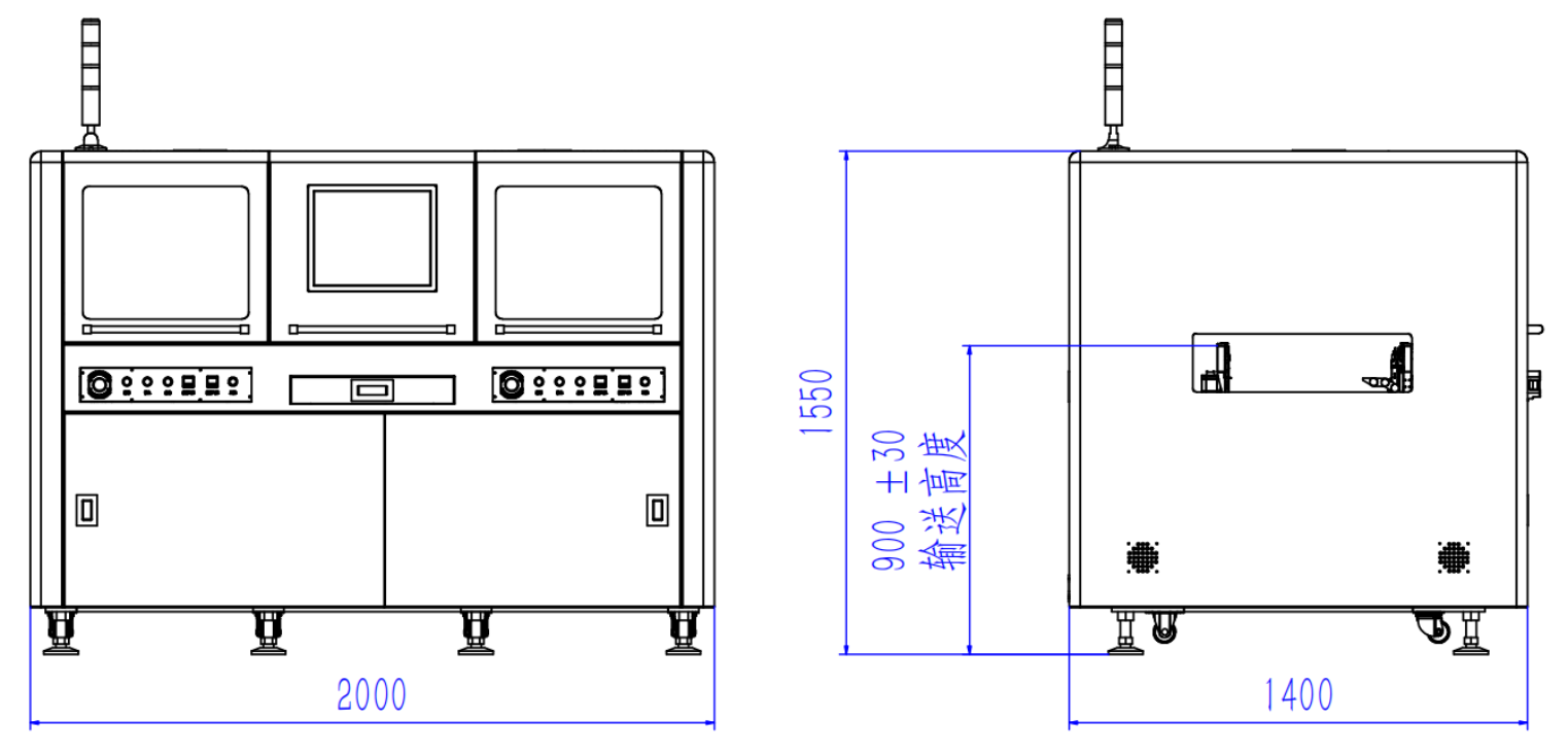 QH-1800點膠機尺寸圖